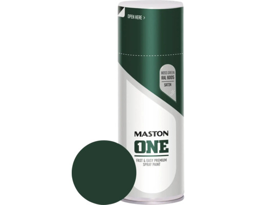 Maston ONE spuitverf, zijdeglans RAL 6005 mosgroen, 400 ml