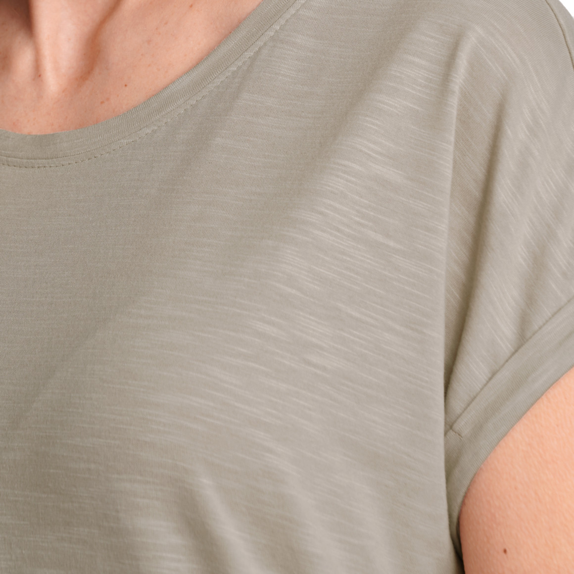 Gina Benotti Damen T-Shirt aus Flammgarn beige