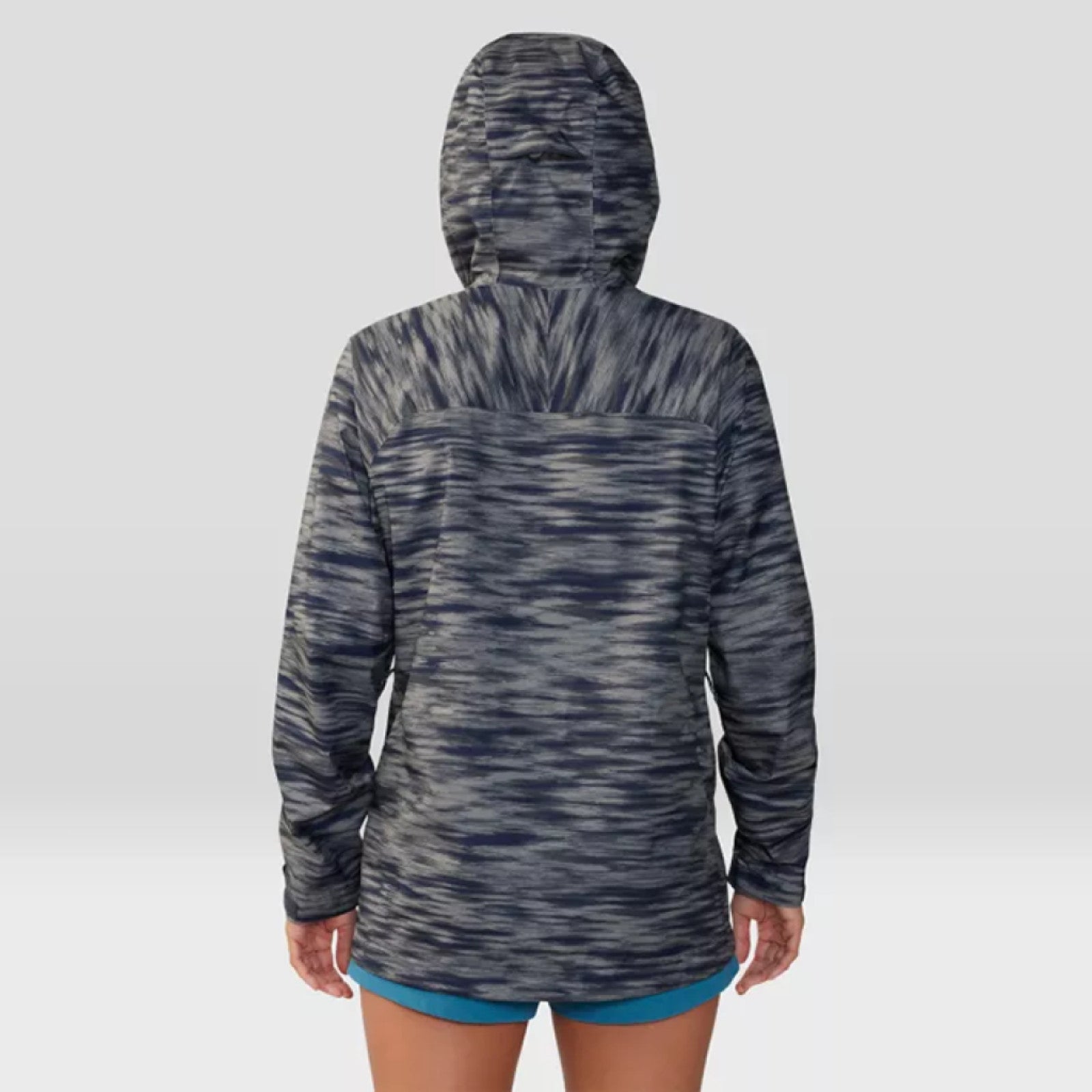 Regenjacke Stretch Ozonic dark zinc frequency print 407