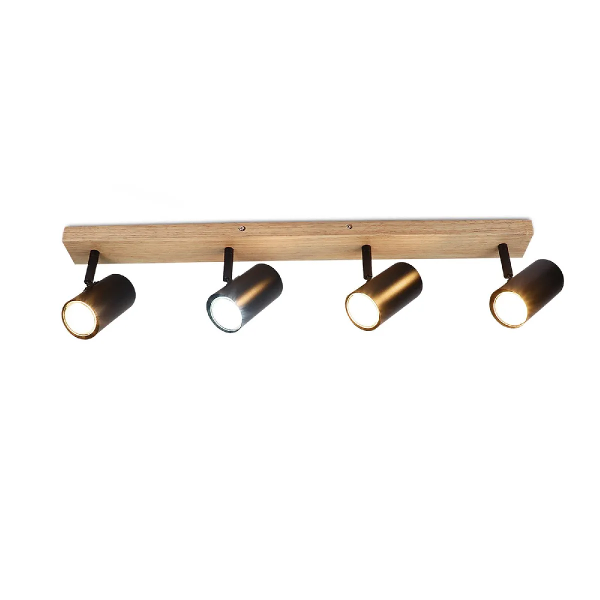 ZMH Lustre 4 Flammes - Noir/Blanc