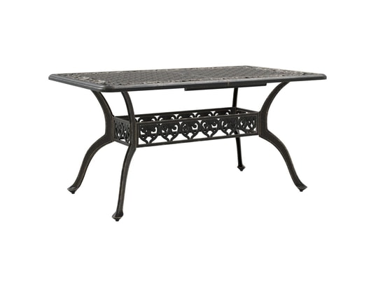 VIDAXL - Table de jardin bronze 150x90x72 cm aluminium coulé