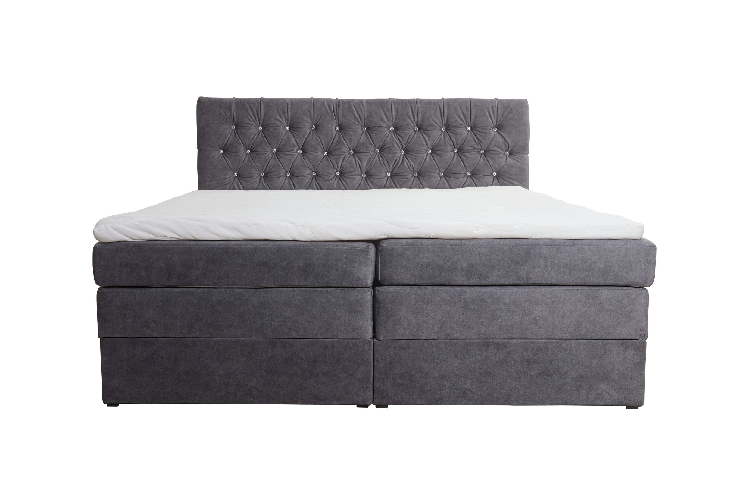 Malton Boxspringbett 180x200 Hotelbett Bonellfederkern Bett + Topper Bettkasten