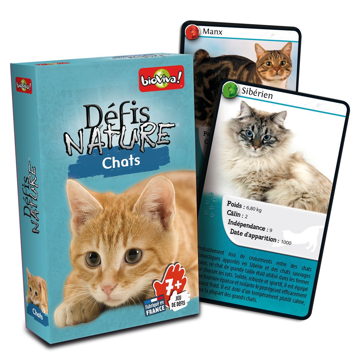 Jeu de cartes Défis Nature - Chats