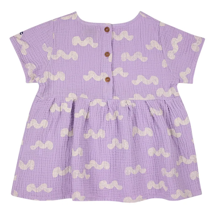 Bobo Choses Robe Gaze de Coton Bio Vagues | Lilas