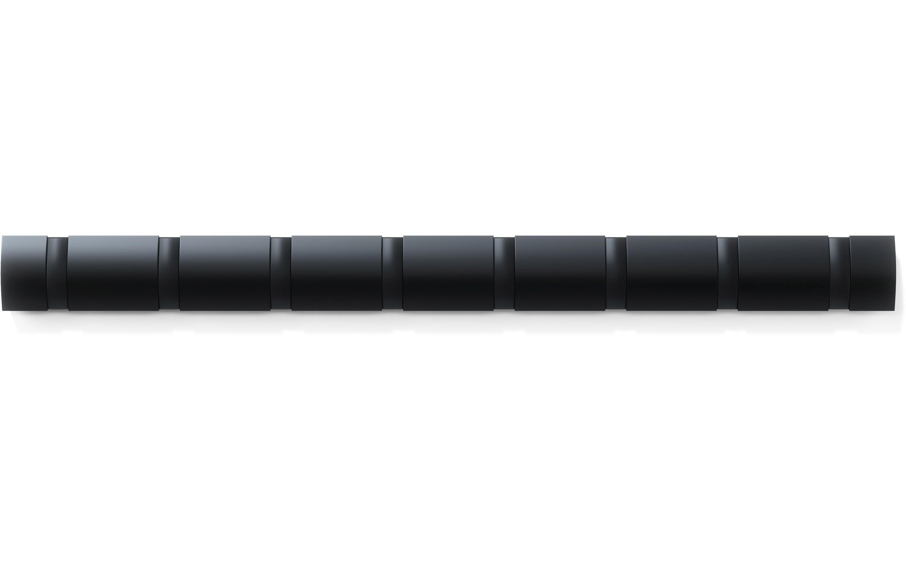 Wandgarderobe Flip 8 Haken, SchwarzGarderobeleiste mit 8 Haken in Schwarz