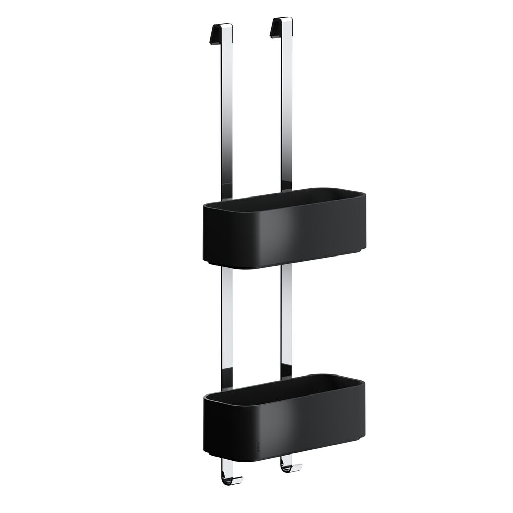 Geesa Frame ophangbaar doucherek 25cm zwart/chroom