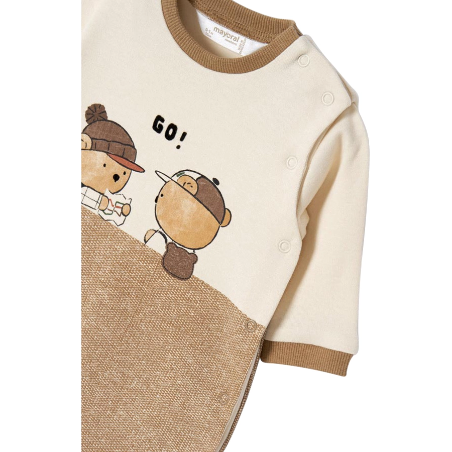 Mayoral 2er Pack Schlafoverall beige