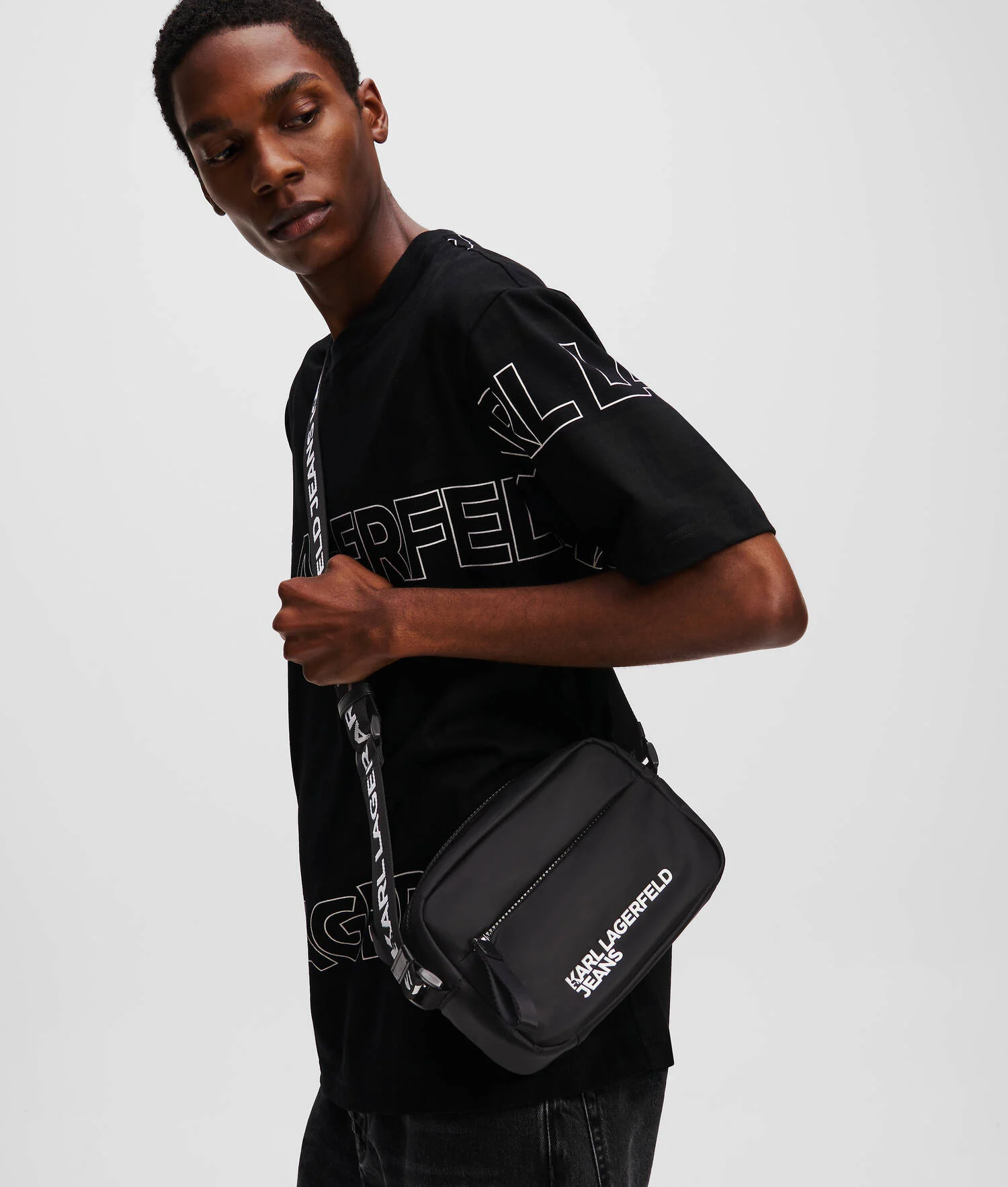 SAC BANDOULIÈRE EN NYLON - Noir