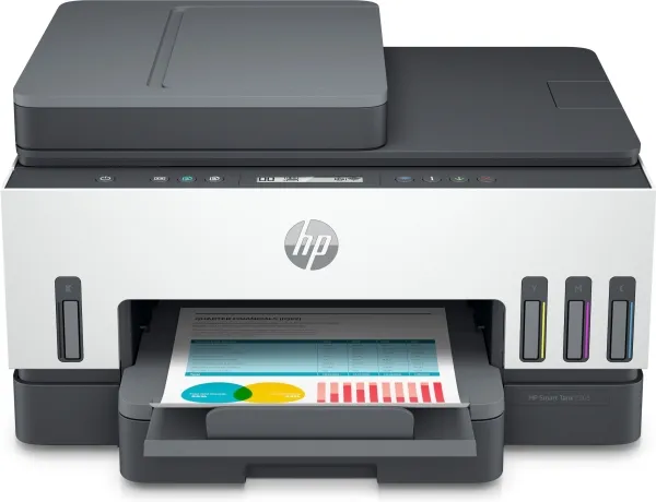 HP Smart Tank 7305 All-in-One - Multifunktionsprinter - farve - blækprinter - kan genopfyldes - Letter A (216 x 279 mm)/A4 (210 x 297 mm) (original) - A4/Legal (medie) - op til 13 spm (kopiering) - op til 15 spm (udskriver) - 250 ark - USB 2.0, LAN,