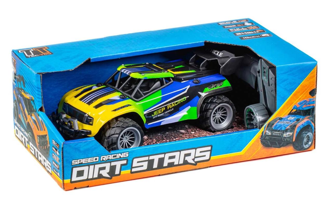 Buggy Jeep Racing Blau/Grün, 1:18Akku-Betriebenes RC Auto für Kinder ab 6 Jahren