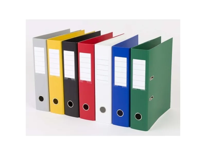 Brevordner Q-Line rød A4 metalskinne 75mm ryg - (10 stk.)