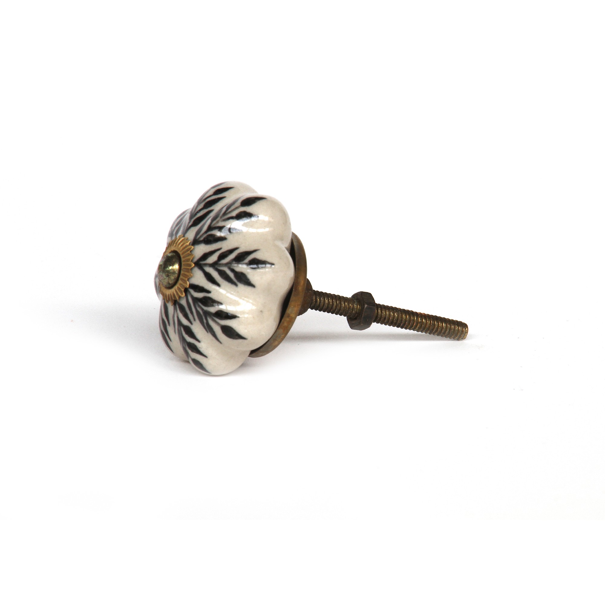 Knauf 'Blume', weiß, grau, Ø ca. 4 cm, H ca. 2 cm günstig bestellen