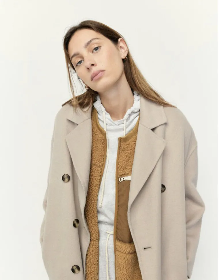 Manteau droit à double boutonnage Dadoulove American Vintage