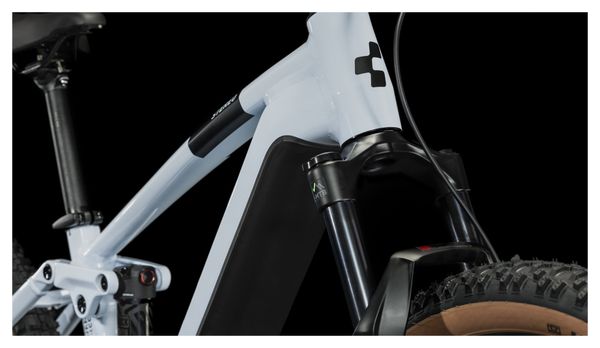 VTT Électrique Tout-Suspendu Cube Stereo Hybrid 120 Pro 625 Shimano Deore 12V 625 Wh 27.5'' Blanc Flash