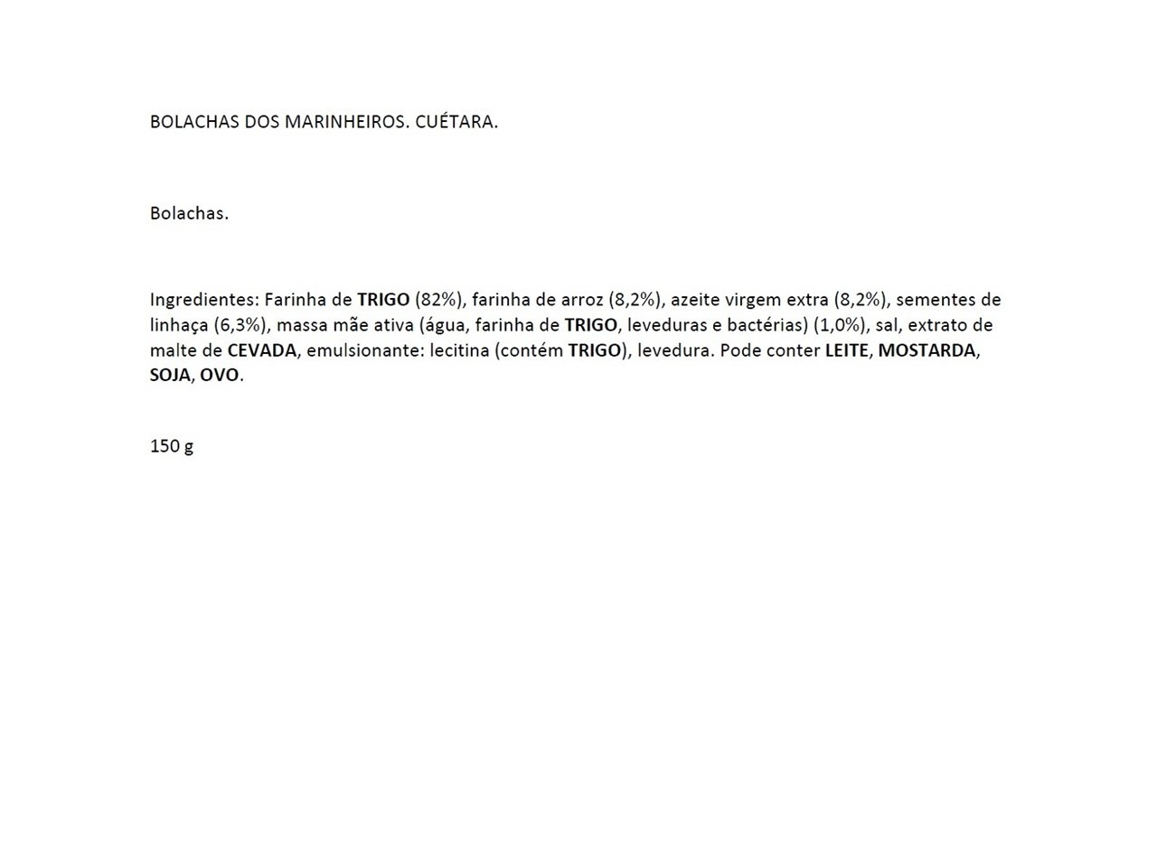 BOL MARINHEIR ARROZ-LIN CUÉTARA 150G
