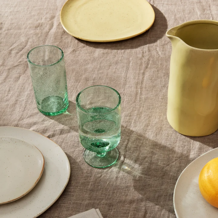 Ferm Living - Oli Weinglas, recycelt amber
