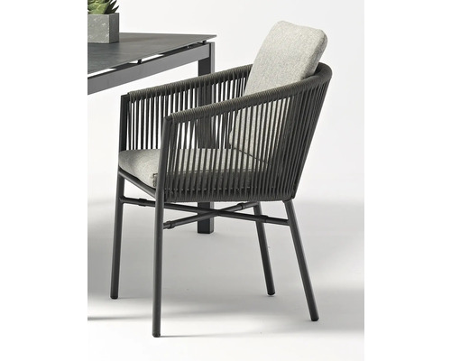 Tuinfauteuil Destiny LUCCA 55 x 62 x 77 cm grijs