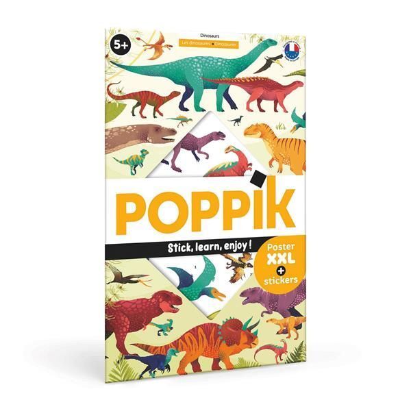 POPPIK Sticker Lernposter Dinosaurier