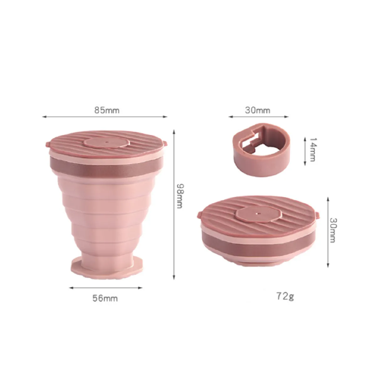 Tasse à Eau Pliante Silicone 220 ml