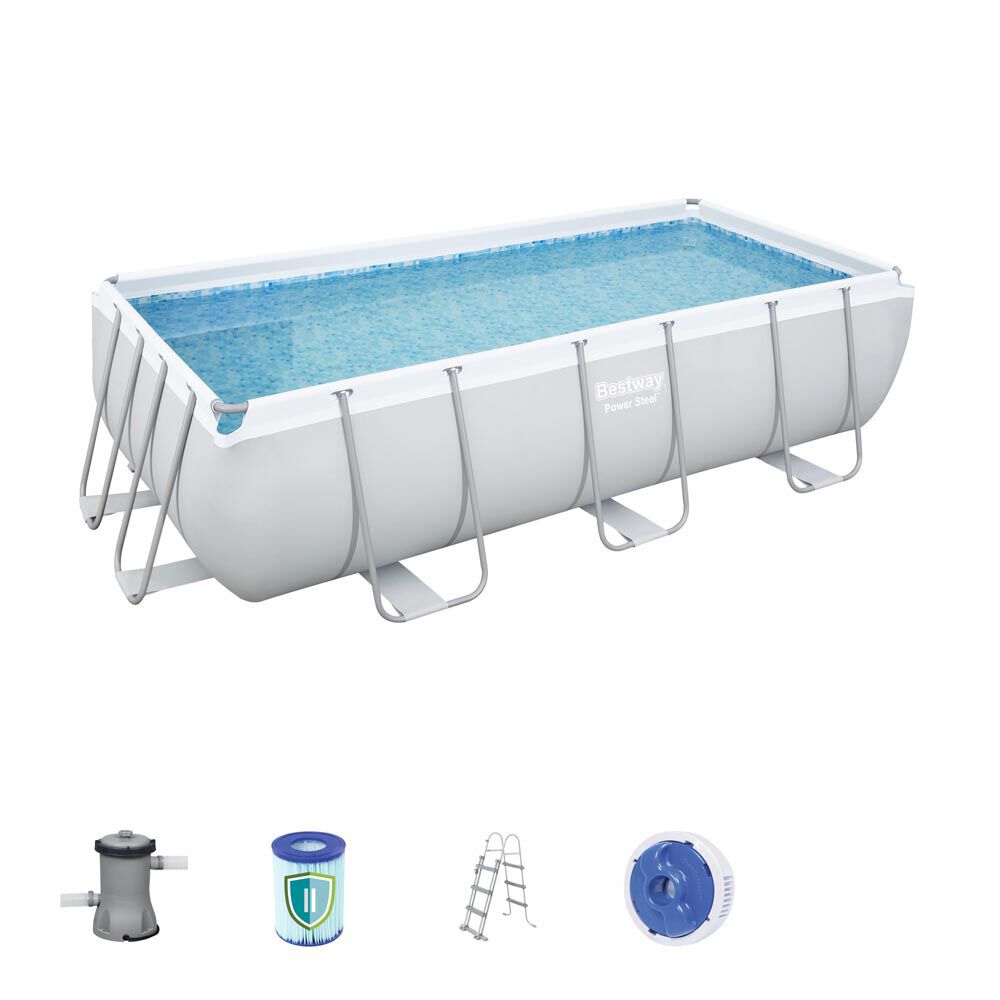 Piscine tubulaire rectangulaire L404 x l 201 x H 100 cm Bestway