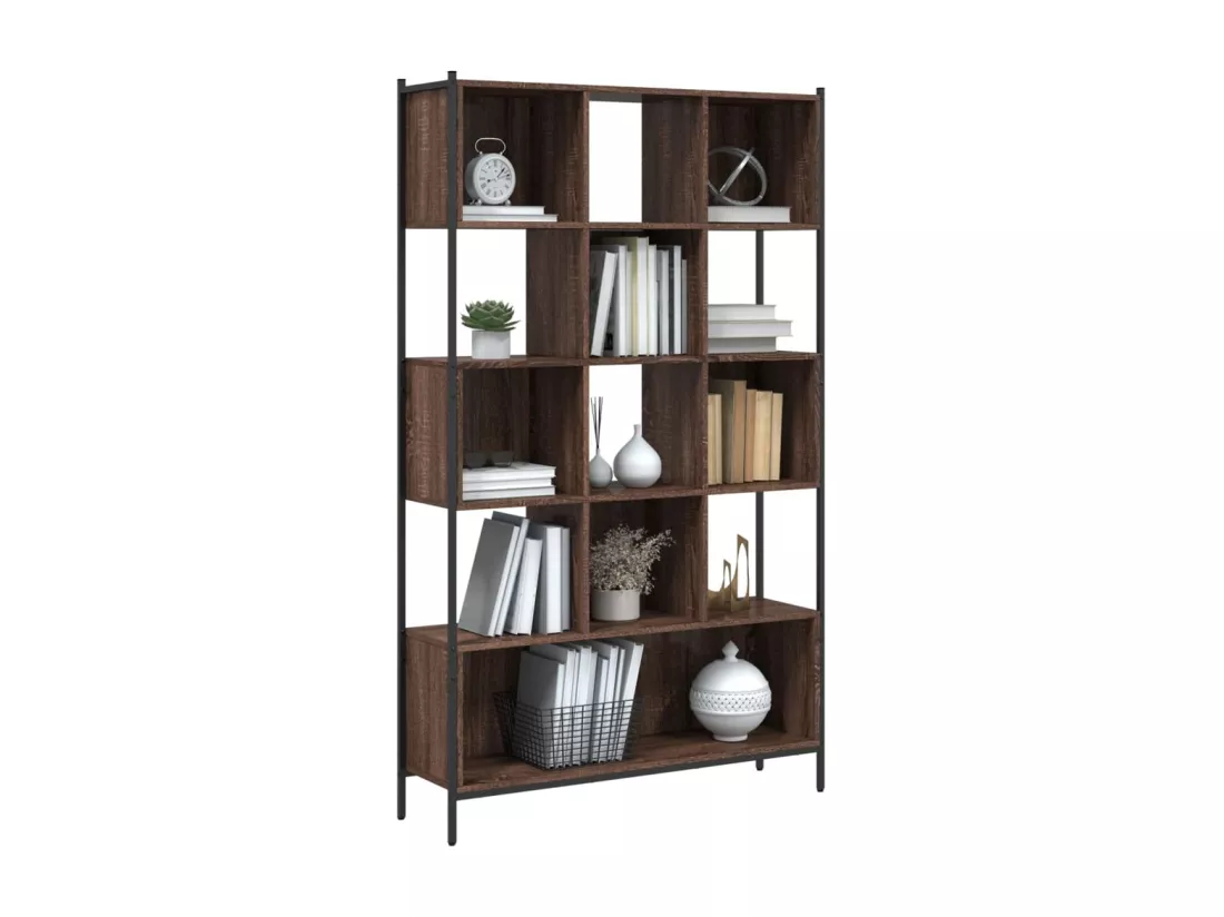 Bibliothèque chêne marron 102x28x172 cm bois d'ingénierie