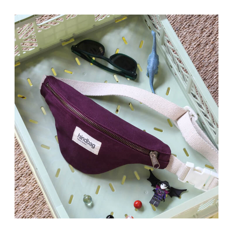 Sac banane enfant Augustin 27 cm Prune
