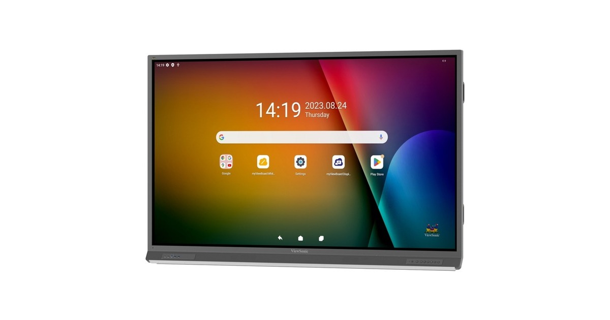 ViewSonicViewBoard IFP7552-2F EDLA 75” 4K Interactive Display  (Zwart, 4x HDMI in, 1x HDMI uit, 1x DisplayPort, USB-A, USB-C, Touch)