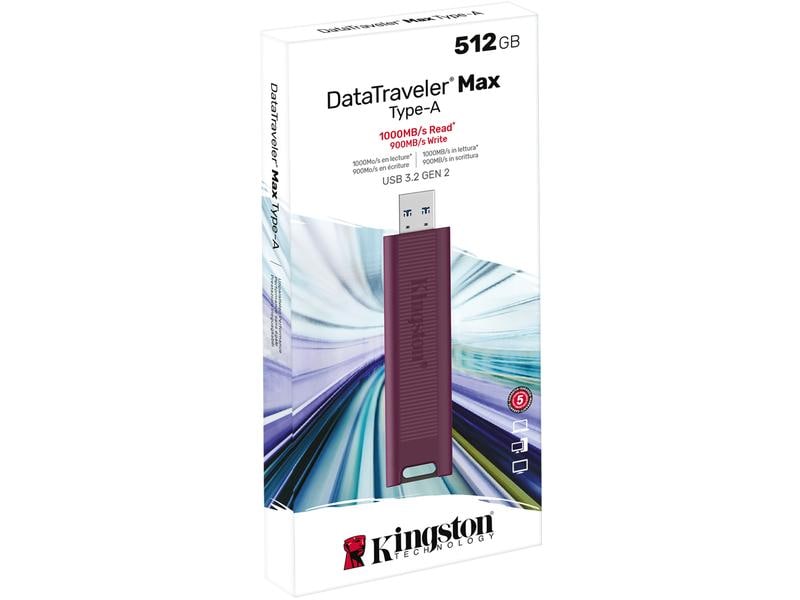 Kingston USB-Stick DataTraveler Max 512 GB Flash-Laufwerk mit Schlüsselringöse