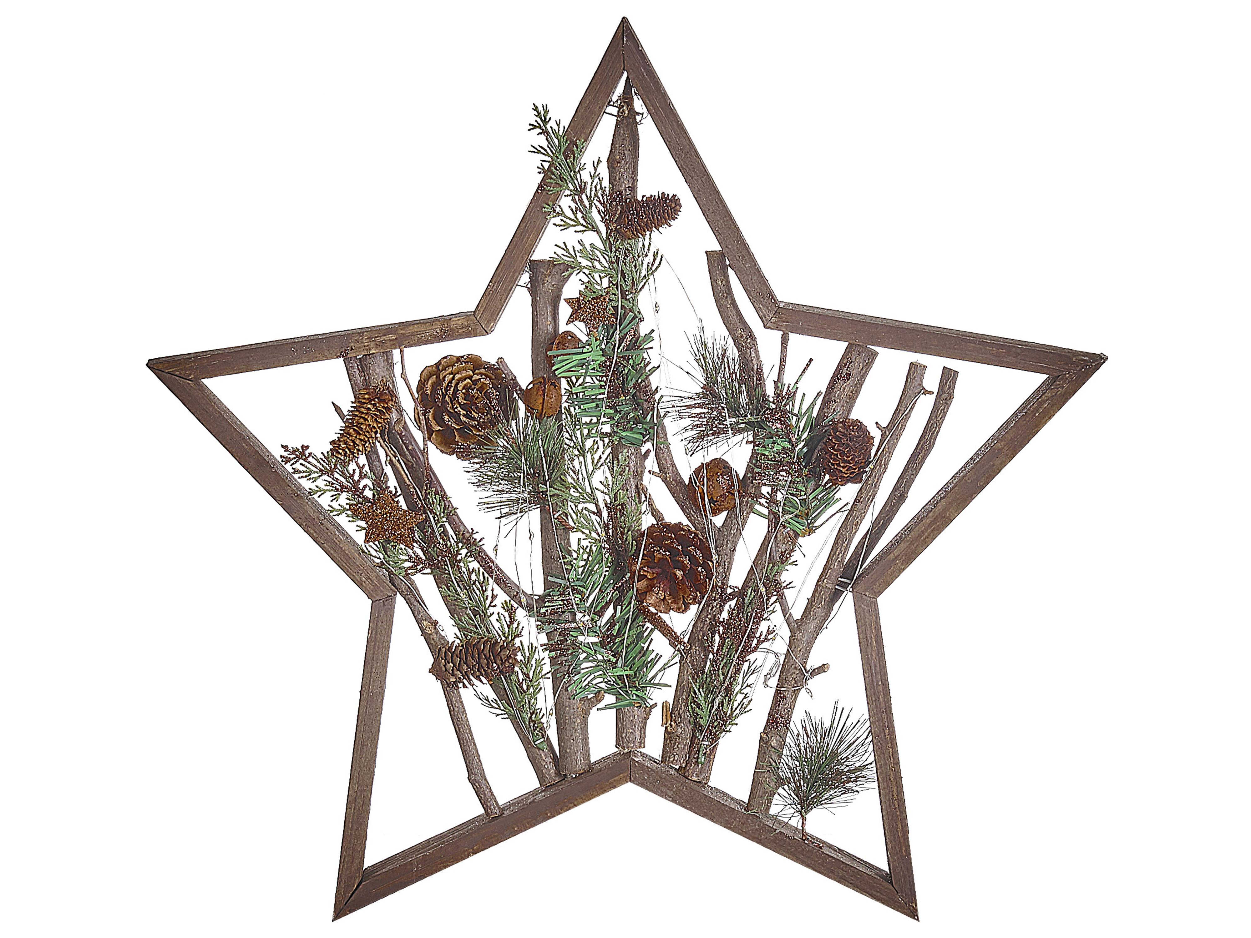 Kerstdecoratie LED DOKKA Ster 46 cm Bruin