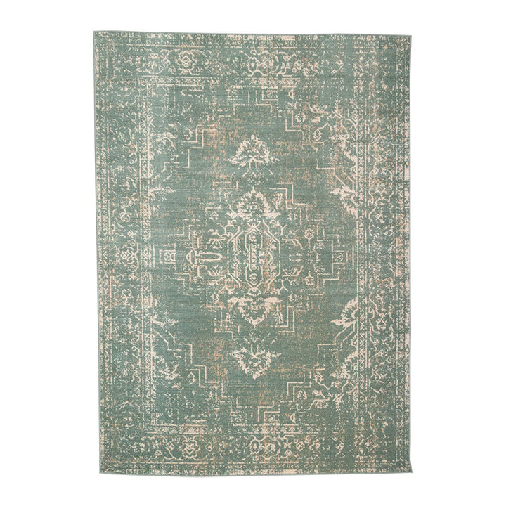 Vintage vloerkleed - Spring Ethnic Groen/Creme | Bohemian
