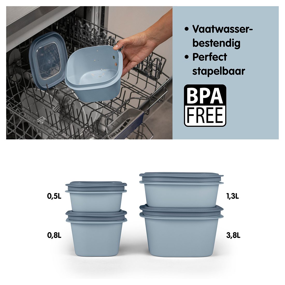 Sunware Sigma home 3-delige vershoudbakjes set - Blue