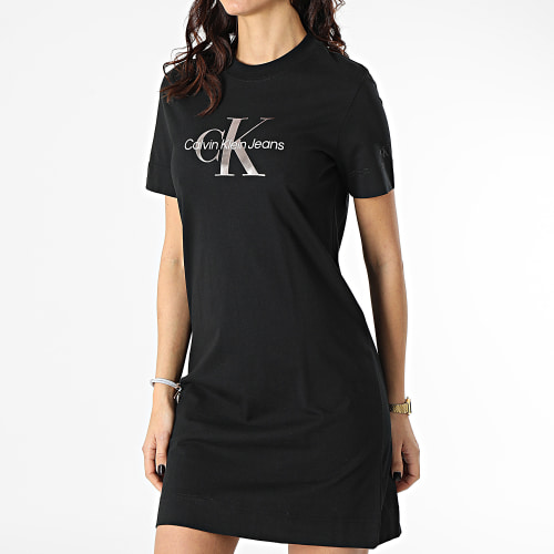 Robe Tee Shirt Femme Gunmetal Monogram 7755 Noir