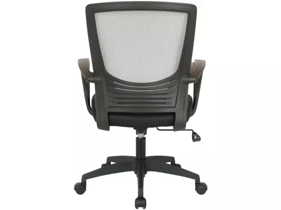 Chaise de bureau - Similicuir & Plastique - Noir / Gris - Kampen