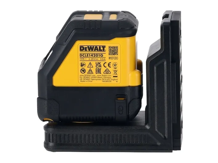 DeWALT DCLE14201GB-XJ, 30 m, 3 mm/m, Grøn, Linjeniveau, Gul, IP65