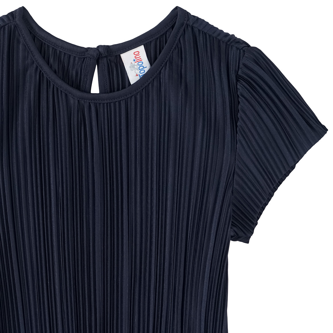 Topolino Mädchen Bluse mit Plissee-Struktur dunkelblau