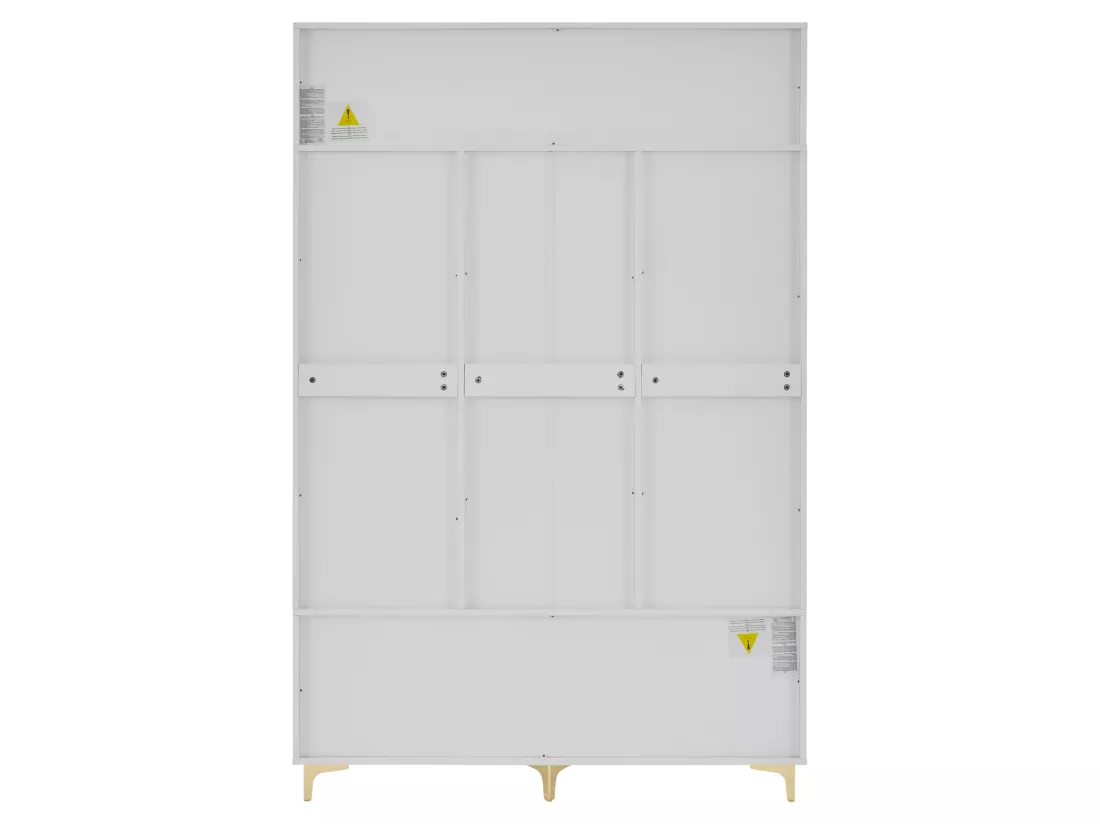 Vestiaire multifonction - avec banc à chaussures et patères - Blanc