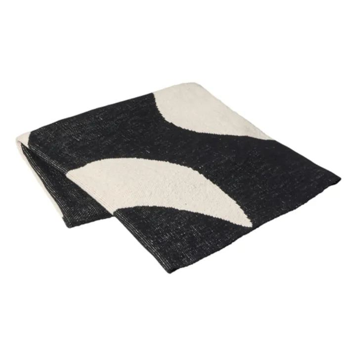 Broste Copenhagen Plaid en coton Maren | Noir