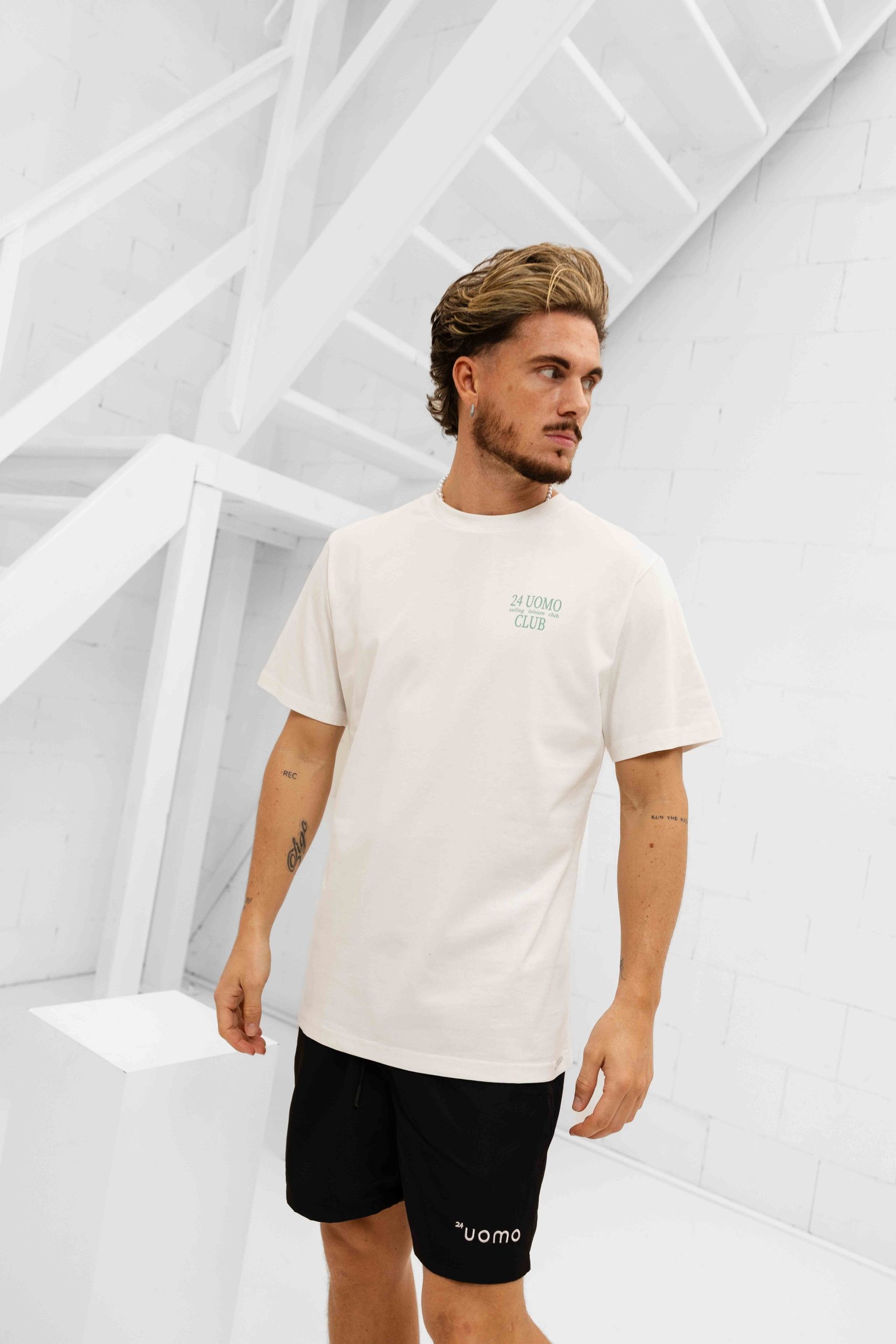 24 Uomo Leisure Club Zomerset Heren Off-White