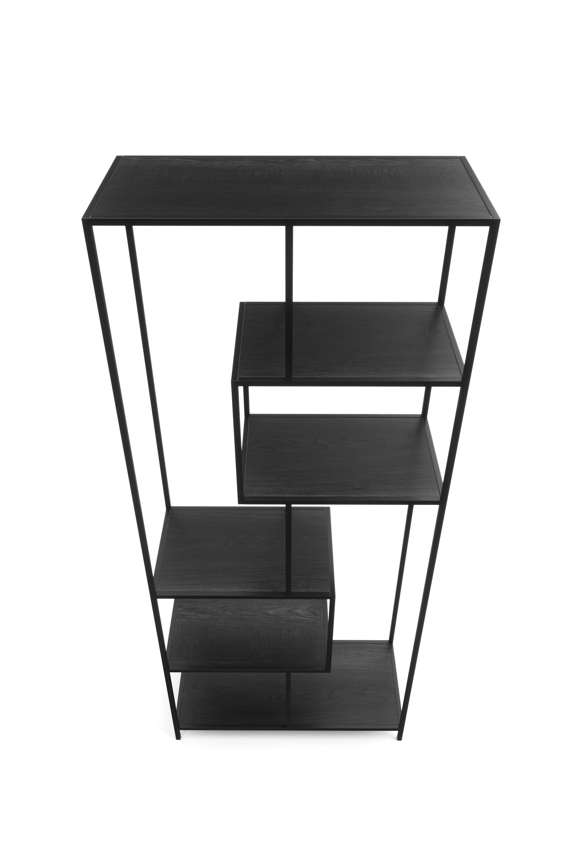 Bücherregal SEAFORD 77 x 185 cm schwarz
