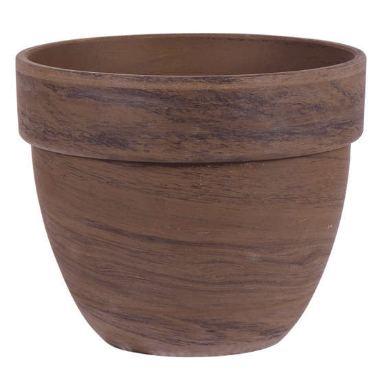 Pot rond Levante en terre cuite, basalt Ø 24 x H. 19 cm
