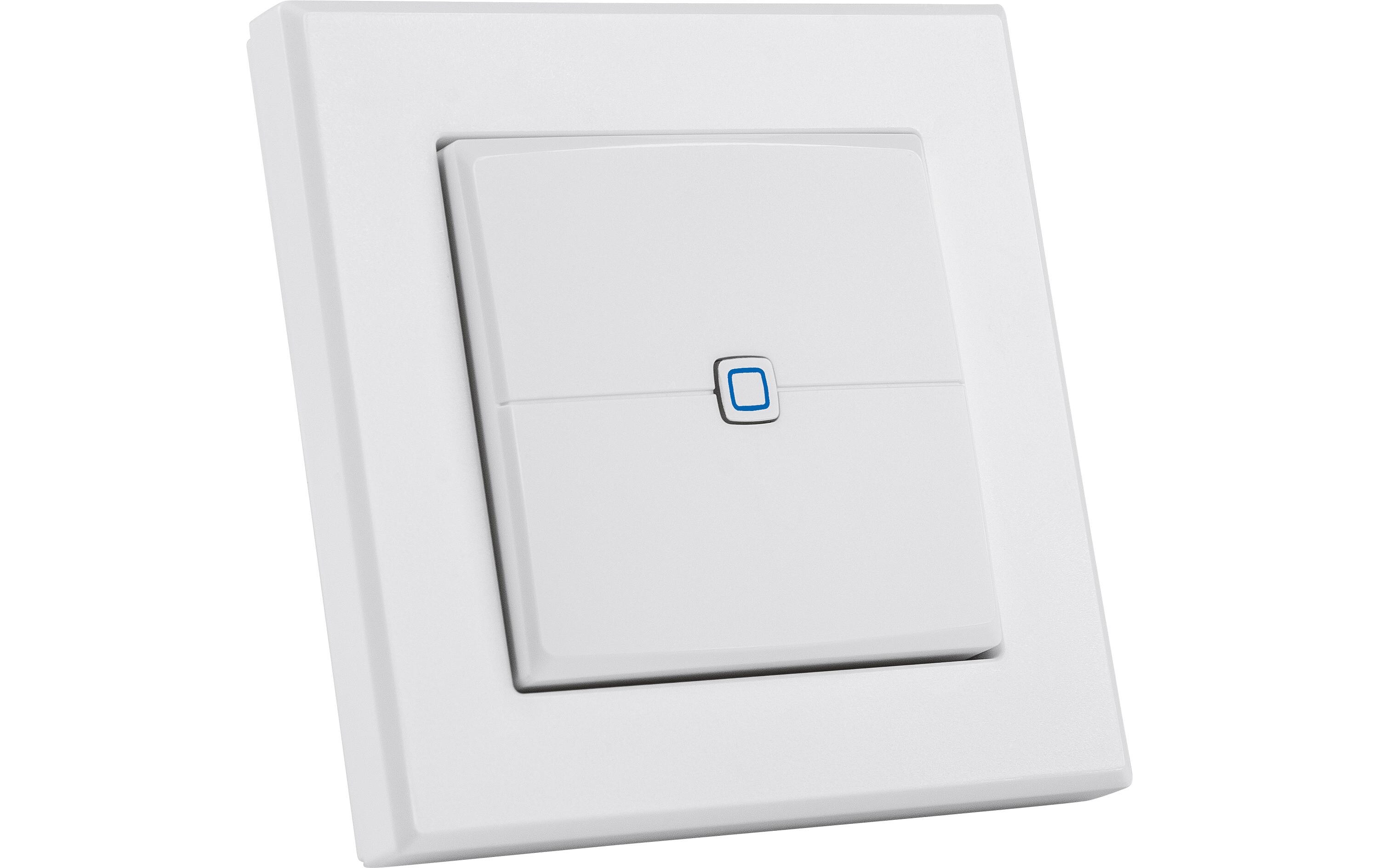 Smart Home Wired Wandtaster 2-fach, WeissWandtaster mit 2 Tasten fürs Smart Home HmIPW-WRC2, HmIPW-WRC2-A