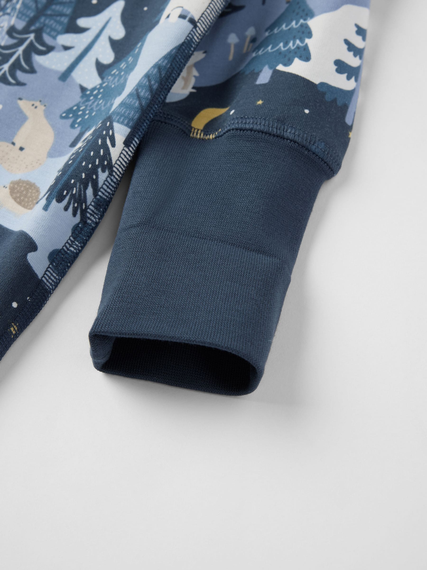 Blauw - Polarn O. Pyret Printed Sleepsuit