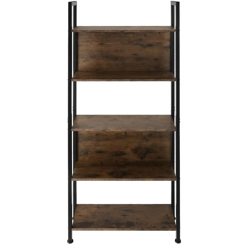 tectake Wandrek Westport 62x24x165,5cm, Industrieel Hout Donker, Rustiek
