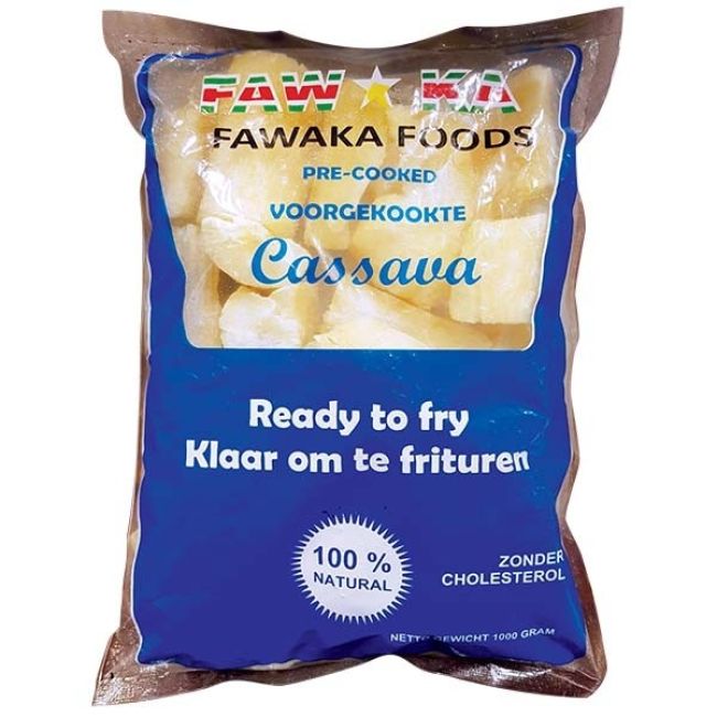 Fawaka Bevroren voorgekookte Cassava 1kg