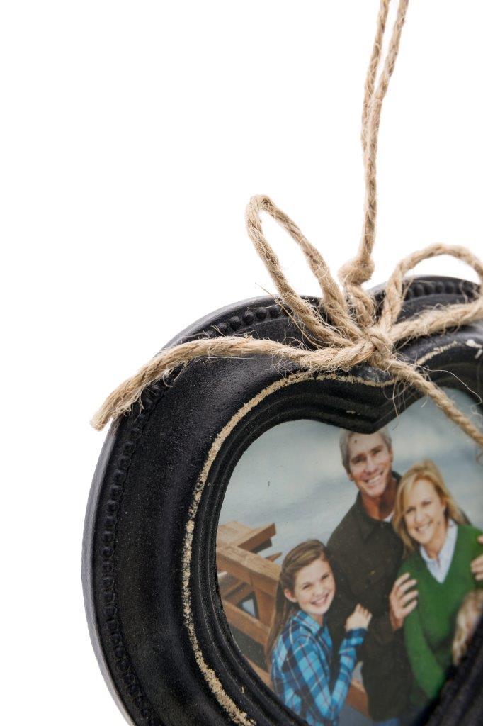 Herzbilderrahmen ELIN - schwarz antik - 15 cm