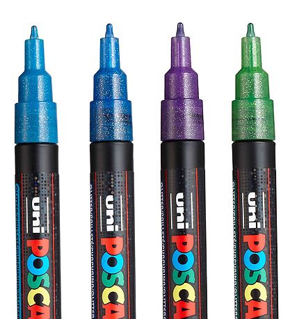 Posca Filzstifte - PC-3ML - 8 st. - Mehrfarbig m. Glitzer
