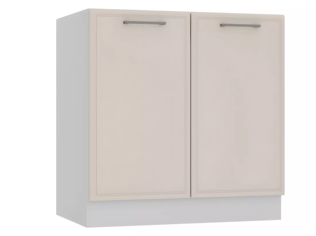 Cuisine complète Bora 8 éléments couleur beige mat avec plan de travail inclus - Longueur 240 cm