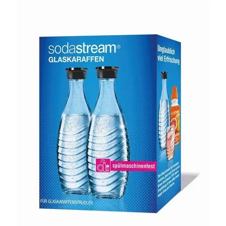 Soda Stream Flaschen Duopack Glaskaraffe2x0,6L