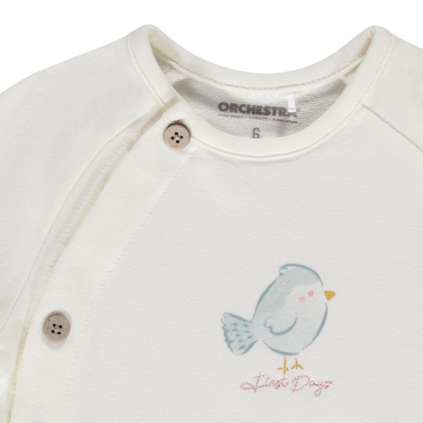Ensemble 2 pièces effet matelassé pour bébé fille - Ecru