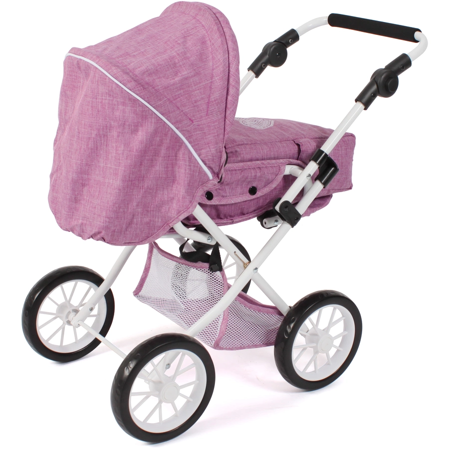 BAYER CHIC 2000 Kombi-Puppenwagen LENI Jeans pink